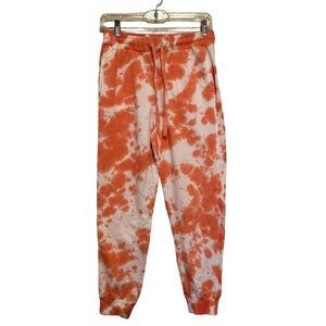 Jane and Delancey Orange Tie-Dye Joggers